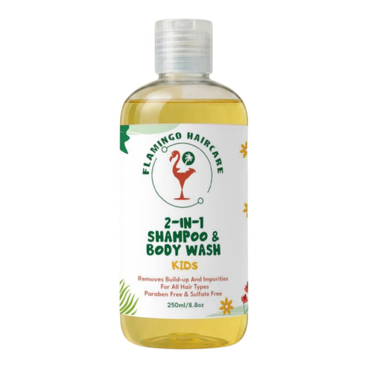 Flamingo Haircare Kids 2-in-1 Shampoo & Body Wash – Gentle Cleanse for Curly Hair (250ml)